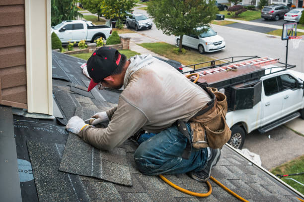 Professional Roof Replacement technician working in Grampian, PA